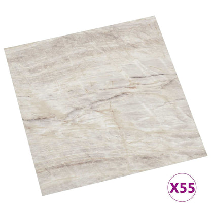 Podlahová Prkna 5,11 M² 55 Pcs Pvc Hnědá A Béžová