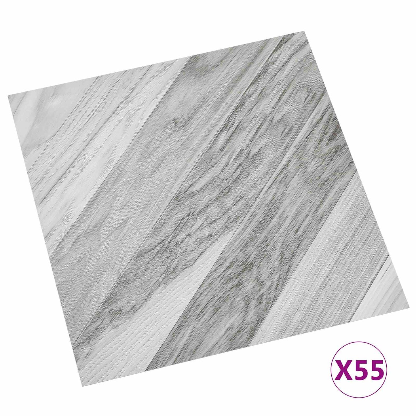 Podlahová Prkna 55 Pcs Šedý 5,11 M² Pvc