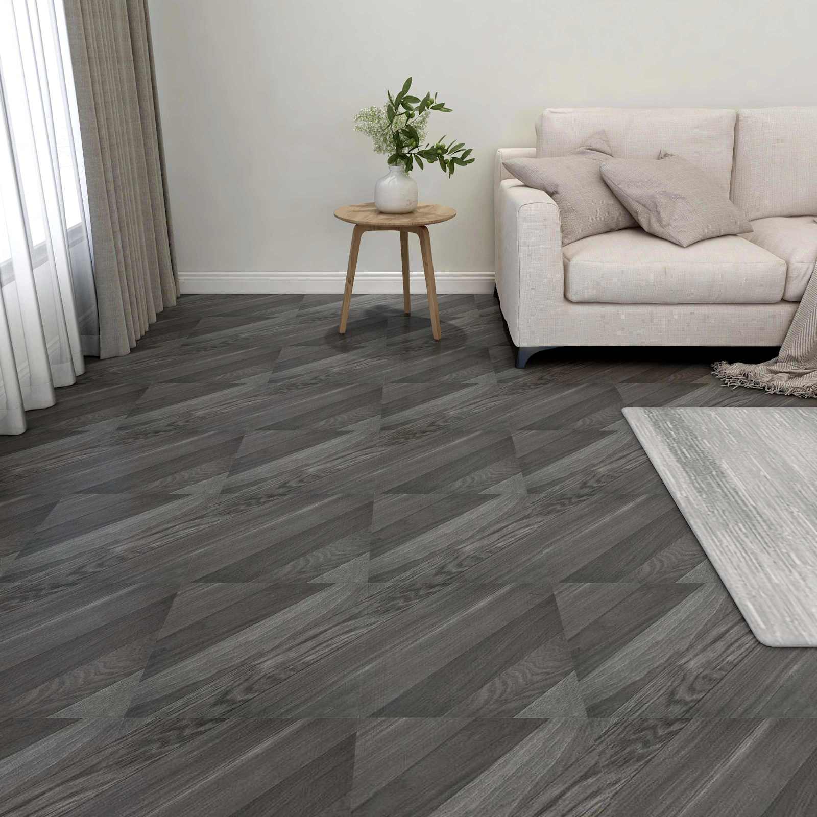 Podlahová Prkna 55 Pcs Šedý 5,11 M² Pvc