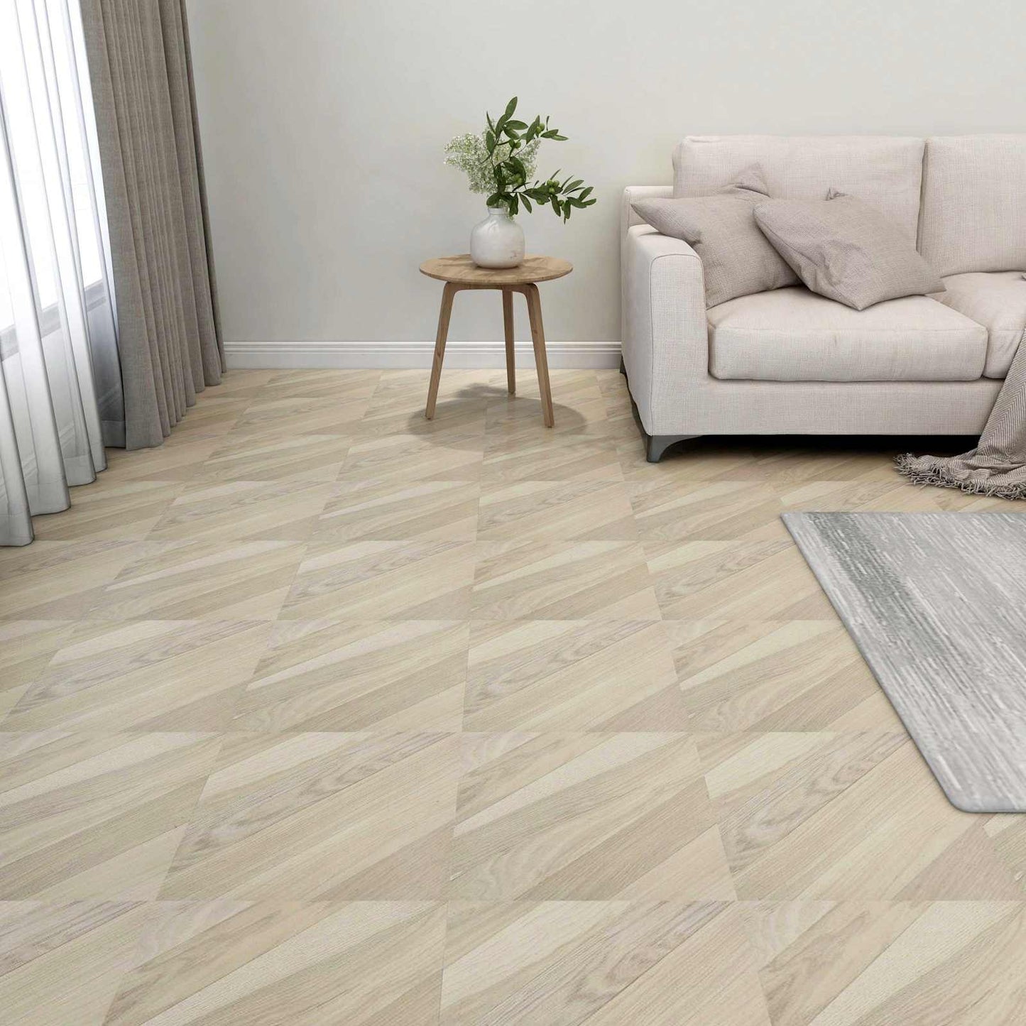 Podlahová Prkna 55 Pcs Béžová 5,11 M² Pvc