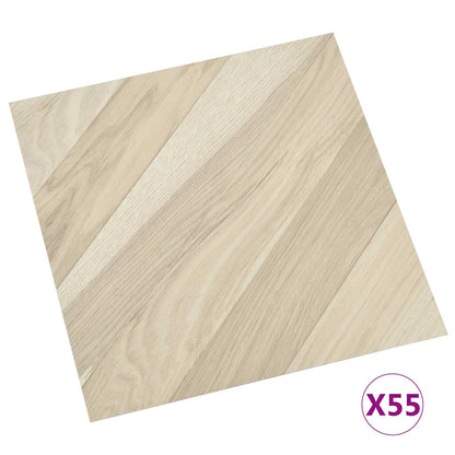 Podlahová Prkna 55 Pcs Béžová 5,11 M² Pvc