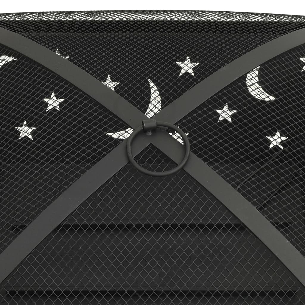 Ohniště S Pohrabáčem 62 Cm Xxl Ocel