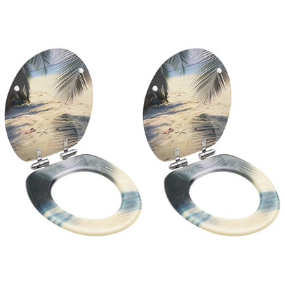 Wc Sedátko Mdf S Víkem Jednoduchý Design Hnědé