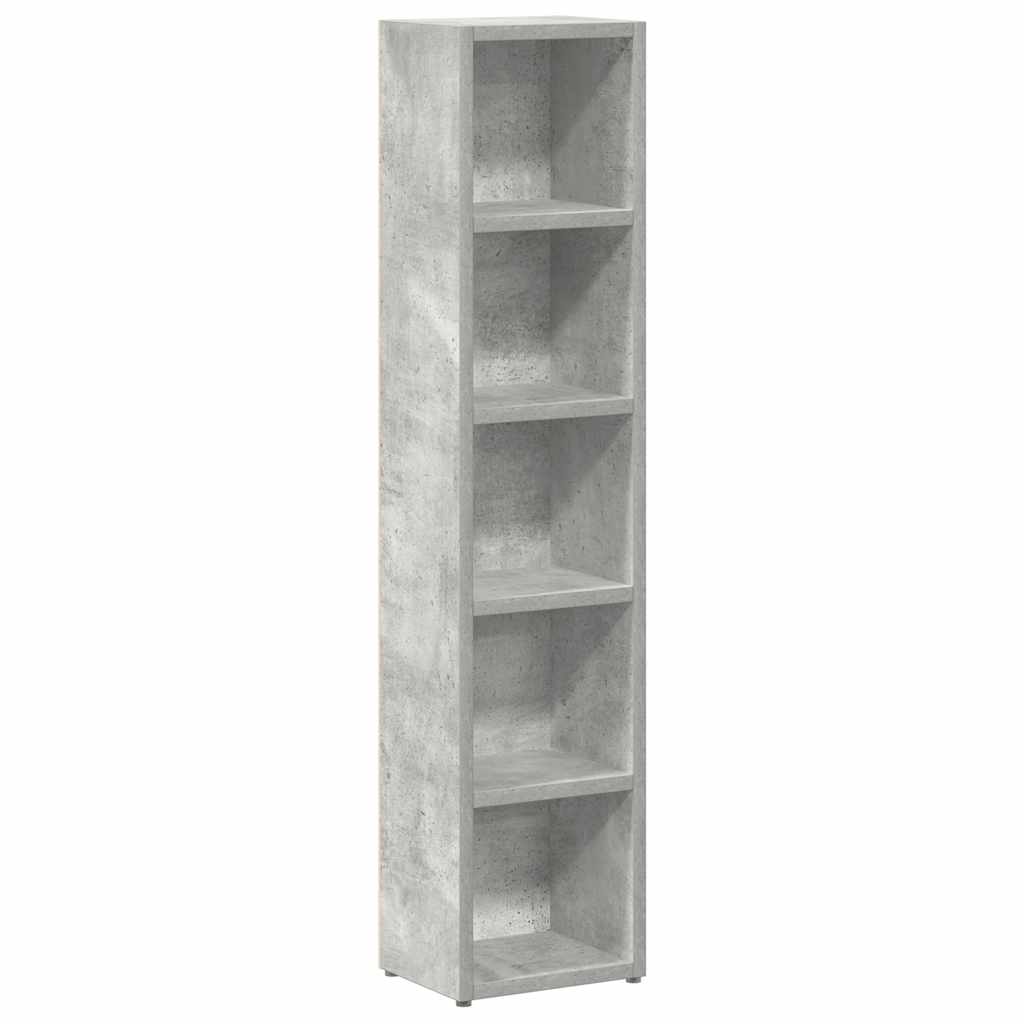 Skříňky Na Cd 2 Ks Betonově Šedé 21 X 16 X 93,5 Cm Dřevotříska