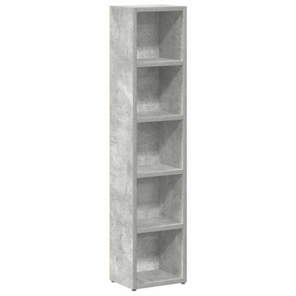 Skříňky Na Cd 2 Ks Betonově Šedé 21 X 16 X 93,5 Cm Dřevotříska