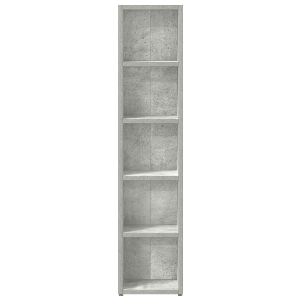 Skříňky Na Cd 2 Ks Betonově Šedé 21 X 16 X 93,5 Cm Dřevotříska