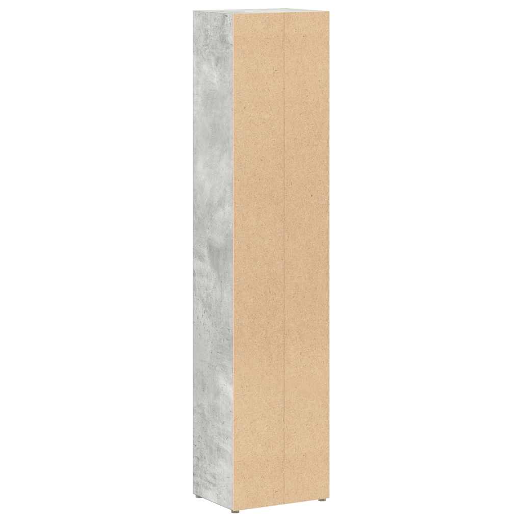 Skříňky Na Cd 2 Ks Betonově Šedé 21 X 16 X 93,5 Cm Dřevotříska