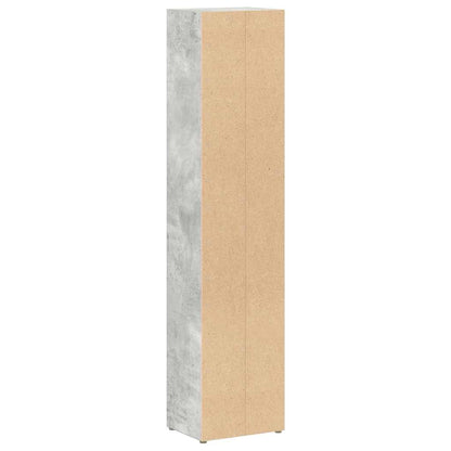 Skříňky Na Cd 2 Ks Betonově Šedé 21 X 16 X 93,5 Cm Dřevotříska