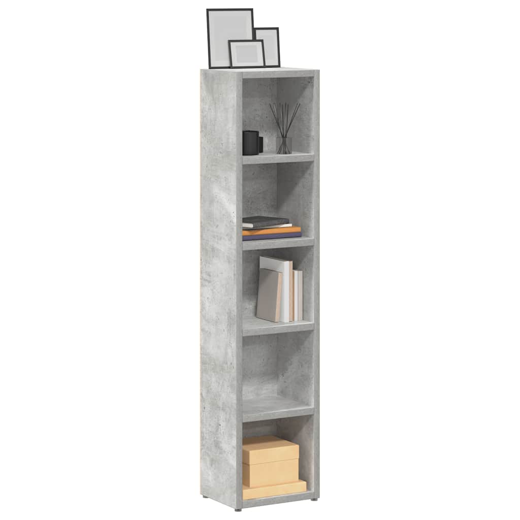 Skříňky Na Cd 2 Ks Betonově Šedé 21 X 16 X 93,5 Cm Dřevotříska