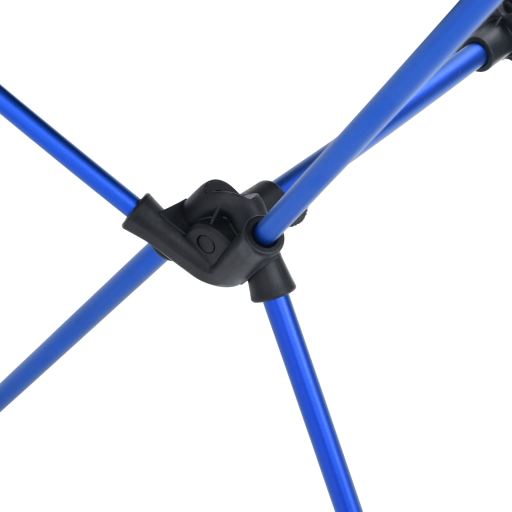 Skládací Kempingová Židle Pvc A Hliník Černá Dětská Modrá