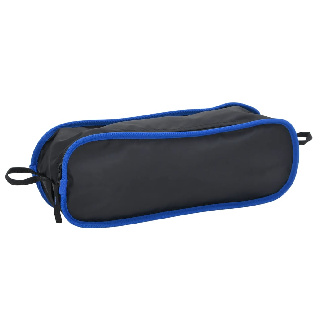 Skládací Kempingová Židle Pvc A Hliník Černá Dětská Modrá