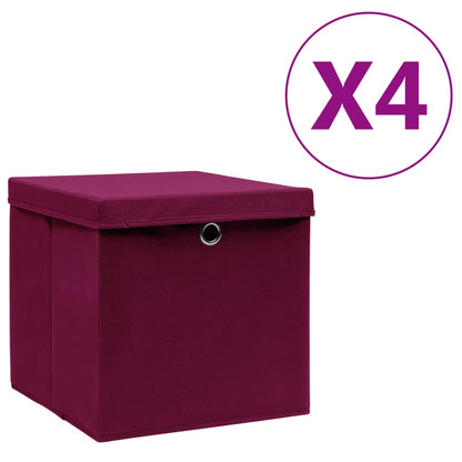 Úložné Boxy 10 Ks Netkaná Textilie 28 X 28 X 28 Cm Žluté