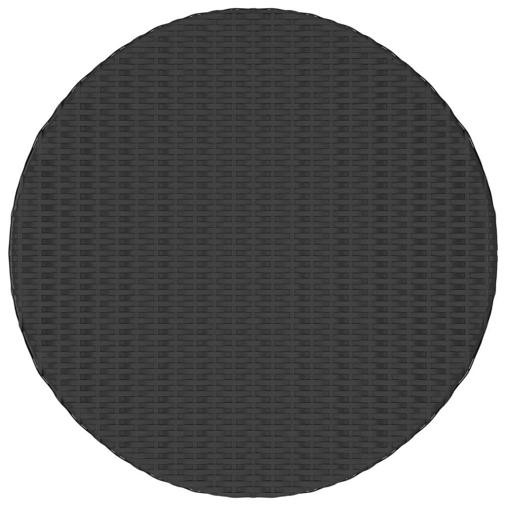 Zahradní Stůl Černý 70 X 70 X 73 Cm Polyratan