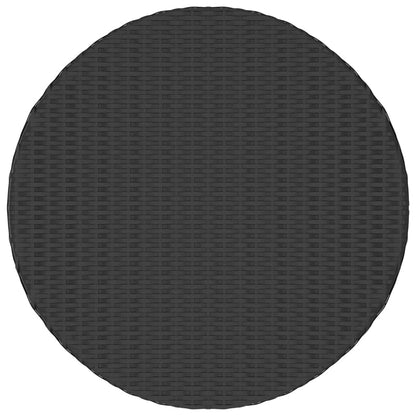 Čajový Stolek Černý 68 X 68 X 30 Cm Polyratan