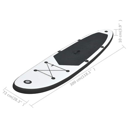 Nafukovací Sup Paddleboard Černo-Bílý
