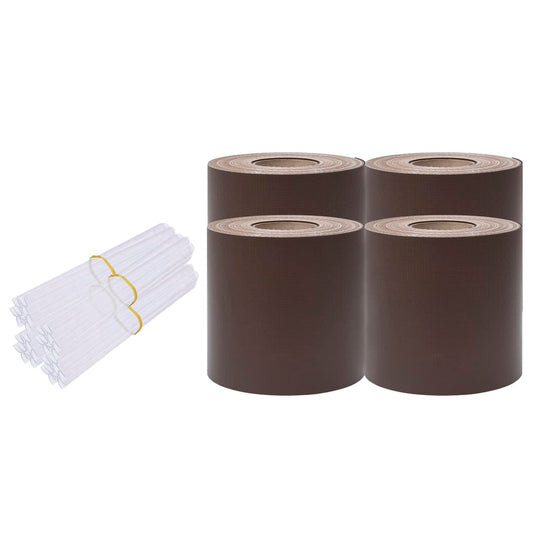 Stínící Plotové Fólie 4 Ks Pvc 35 X 0,19 M Hnědé