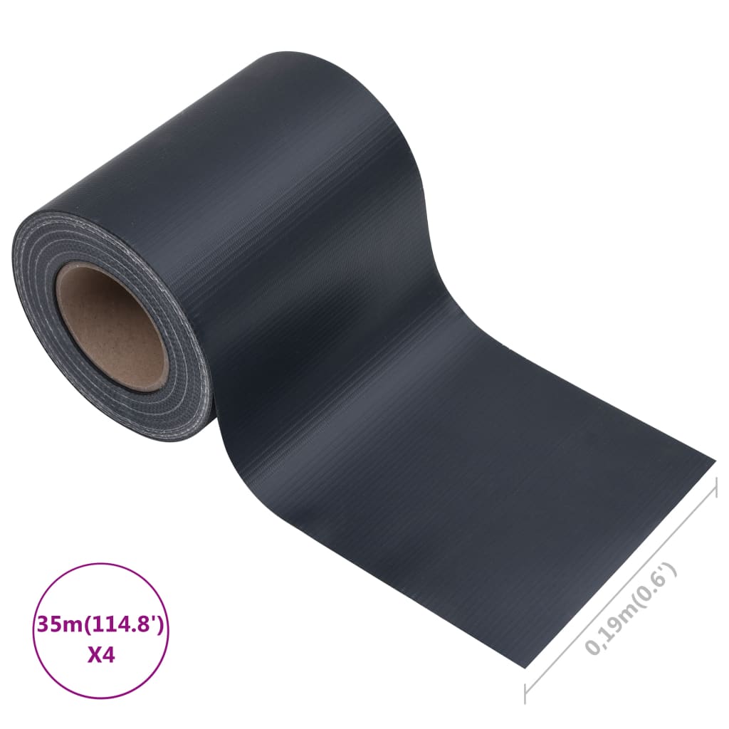 Stínící Plotová Fólie 4 Ks Pvc 35 X 0,19 M Matná