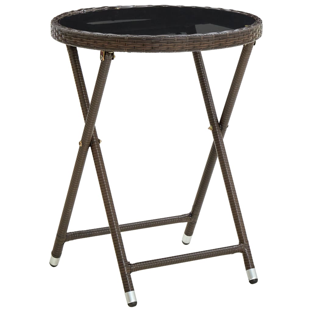 Čajový Stolek Černý 60 Cm Polyratan A Tvrzené