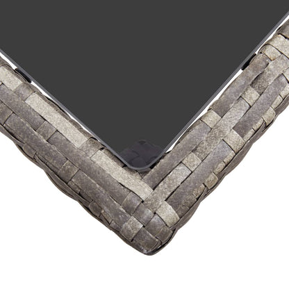 Zahradní Stůl Šedý 190 X 90 X 75 Cm Polyratan