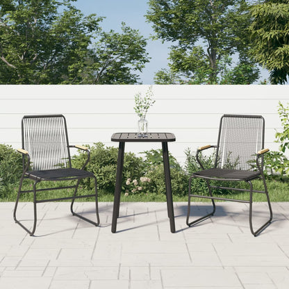 Zahradní Židle 2 Ks Černé 58 X 59 X 85,5 Cm Pvc Ratan