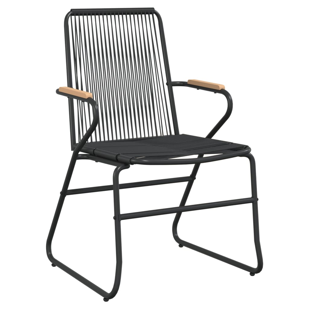 Zahradní Židle 4 Ks Černé 58 X 59 X 85,5 Cm Pvc Ratan
