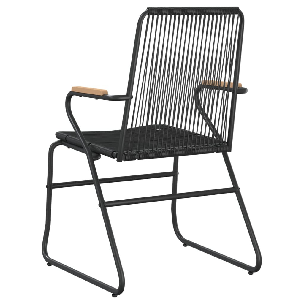 Zahradní Židle 4 Ks Černé 58 X 59 X 85,5 Cm Pvc Ratan