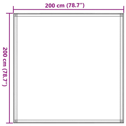 Koberec Ke Stanu 200 X 200 Cm Antracitový A Bílý