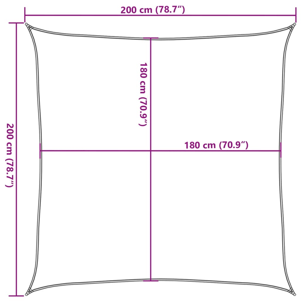 Stínící Plachta 160 G/M² Modrá 2 X 2 M Hdpe