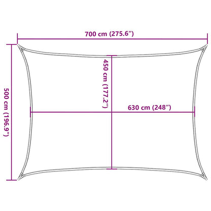 Plachta Proti Slunci 160 G/M² Obdélník Modrá 5 X 7 M Hdpe
