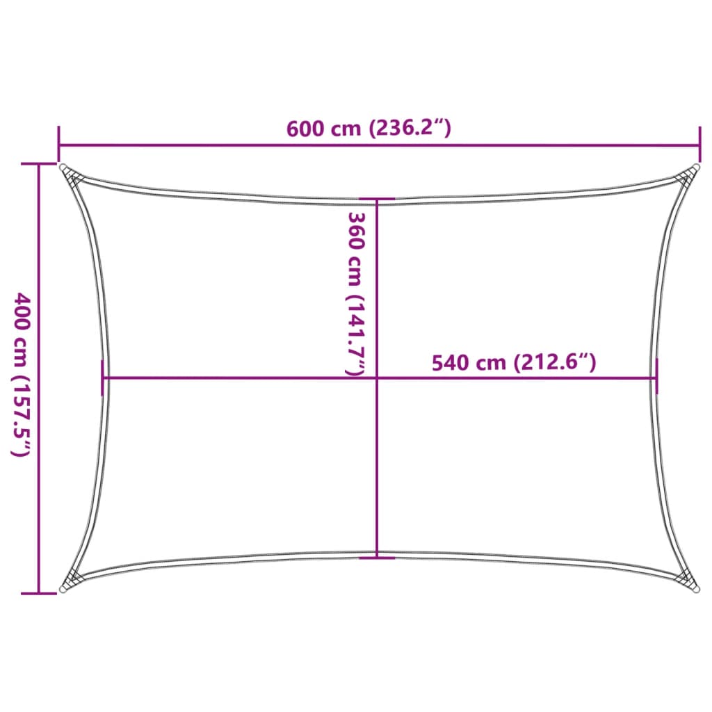 Plachta Proti Slunci 160 G/M² Obdélník Žlutá 4 X 6 M Hdpe