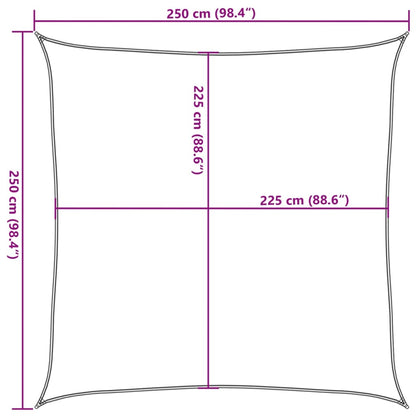 Stínící Plachta 160 G/M² Oranžová 2,5 X 2,5 M Hdpe