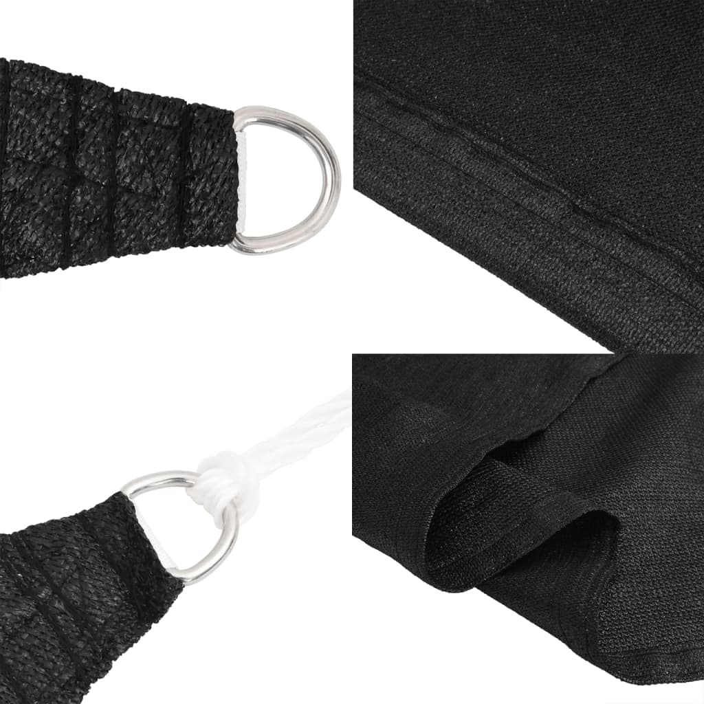 Stínící Plachta 160 G/M² Černá Hdpe Černá