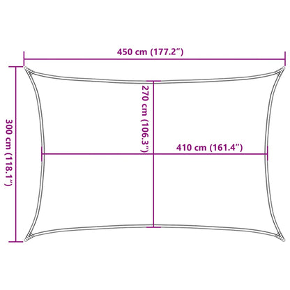Stínící Plachta 160 G/M² Černá 3 X 4,5 M Hdpe Černá