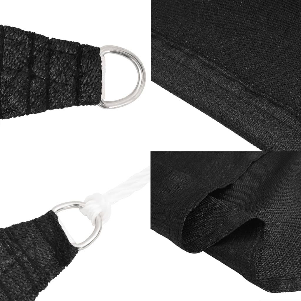 Stínící Plachta 160 G/M² Černá Hdpe Černá