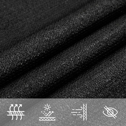 Stínící Plachta 160 G/M² Černá Hdpe Černá