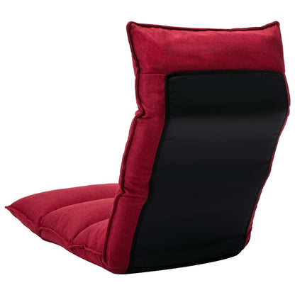 Skládací Lenoška Na Podlahu Vínová Textil