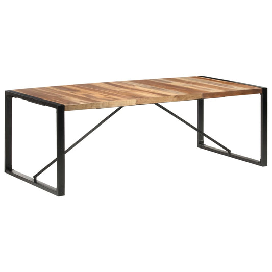 Jídelní stůl 220 x 100 x 75 cm masivní dřevo sheeshamový vzhled