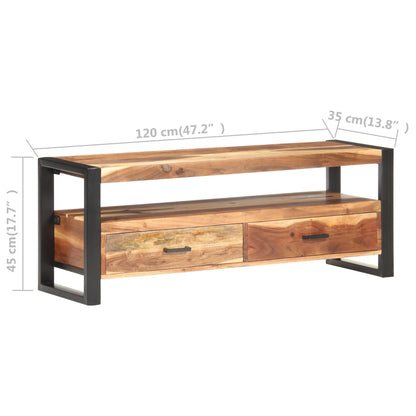 Tv Stolek 120X35X45 Cm Masiv S Medovou Povrchovou Úpravou
