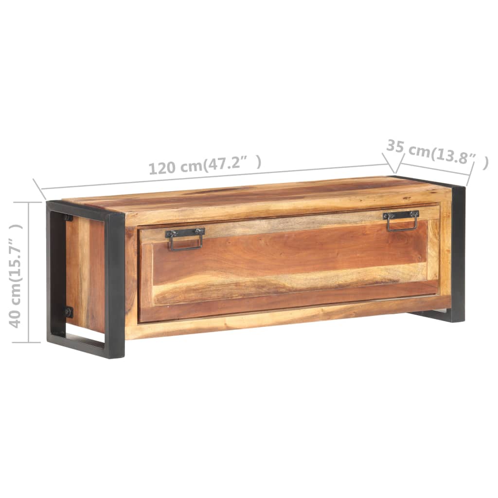Botník 120 X 35 X 40 Cm Masivní Dřevo