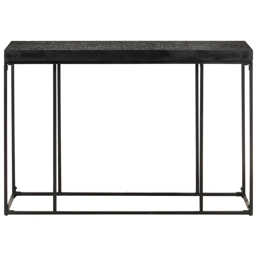 Konzolový Stolek Černý 110X35X76 Cm Masivní Akácie A Mangovník