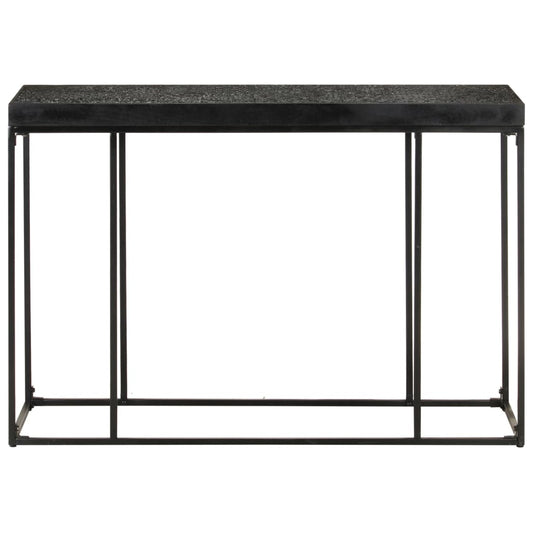 Konzolový Stolek Černý 110X35X76 Cm Masivní Akácie A Mangovník