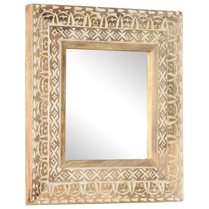 Ručně Vyřezávané Zrcadlo 50 X 50 X 2,6 Cm Masivní Mangovník