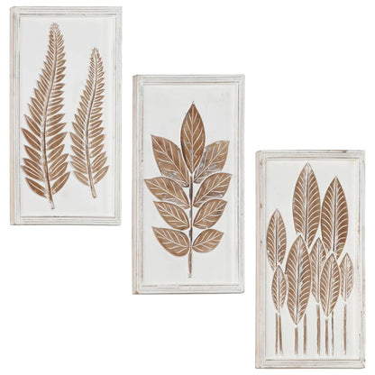 Ručně Vyřezávané Nástěnné Panely 3 Ks Mdf 40 X 60 X 1,5 Cm