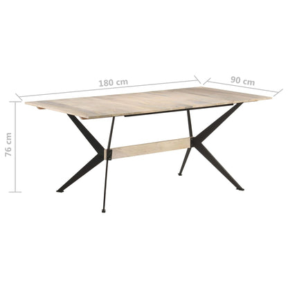 Jídelní Stůl 180 X 90 X 76 Cm Masivní Mangovníkové Dřevo