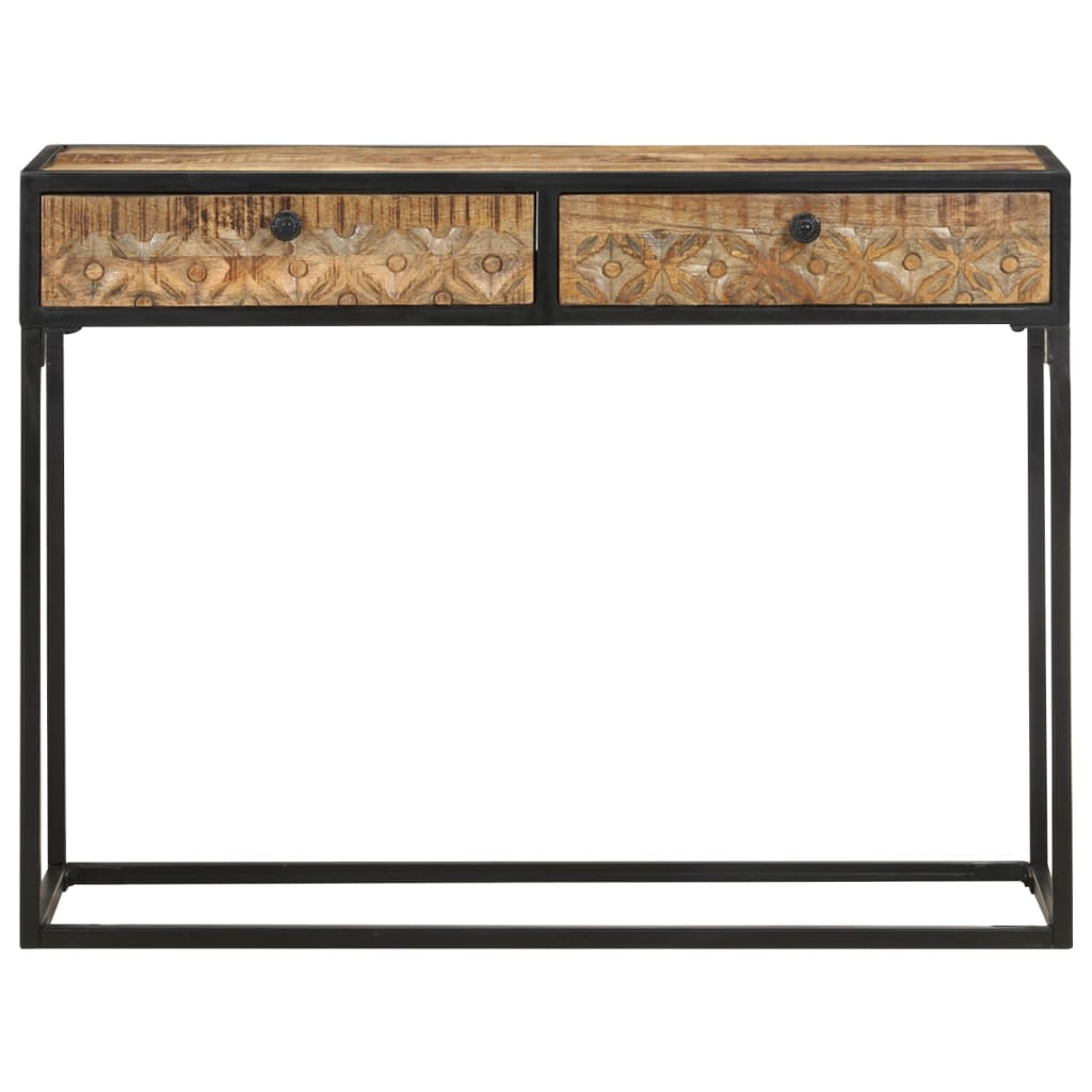 Konzolový Stolek 100 X 35 X 75 Cm Masivní Mangovníkové Dřevo