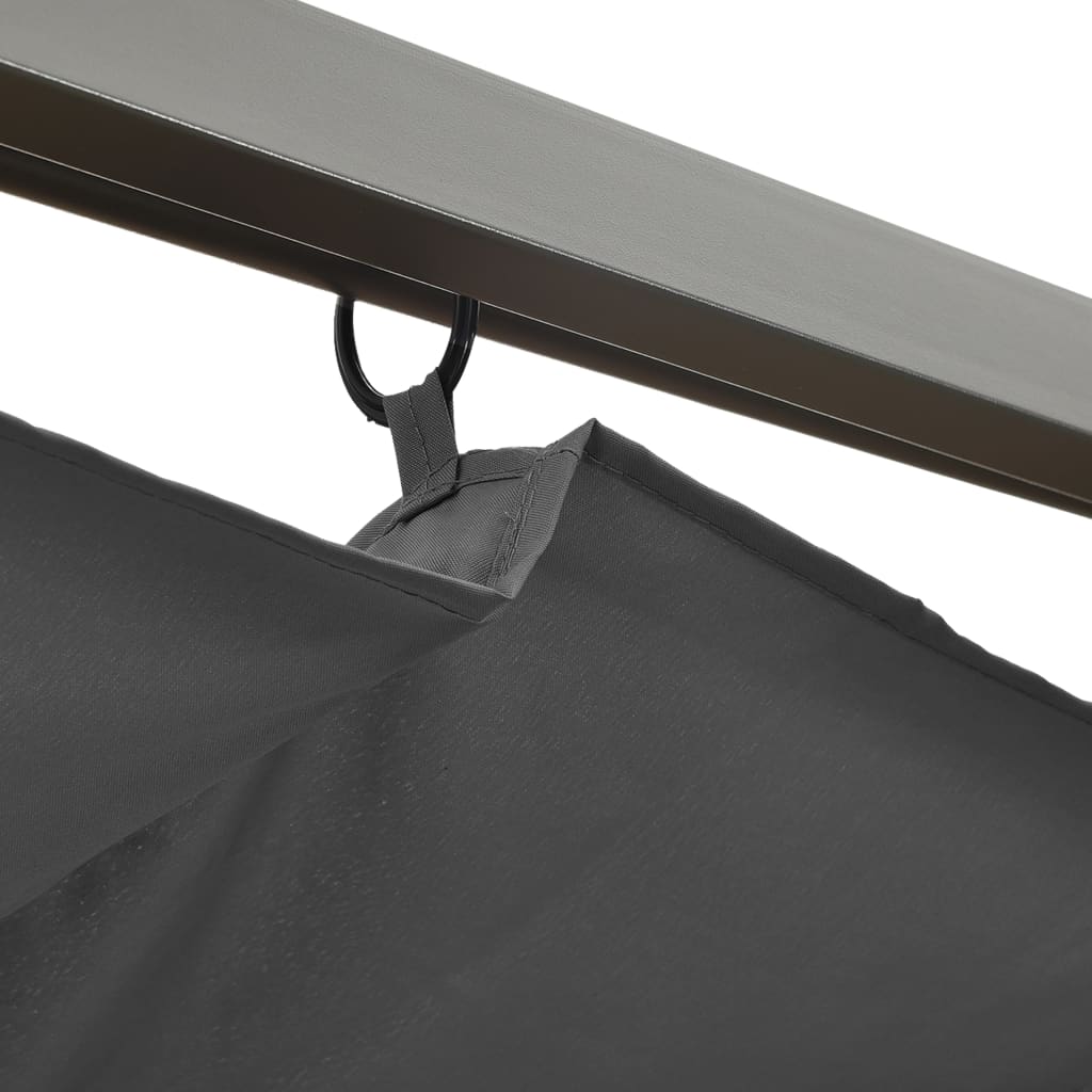 Pergola Se Zatahovací Střechou 3X3 M Ocel 180 G/M²