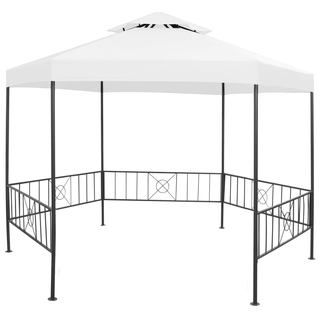 Zahradní Altán 323 X 275 X 265 Cm Bílý 180 G/M²