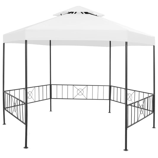 Zahradní Altán 323 X 275 X 265 Cm Bílý 180 G/M²