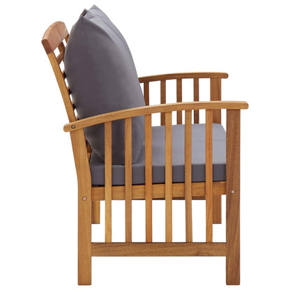 Zahradní Lavice S Poduškami 119 Cm Masivní Akáciové Dřevo