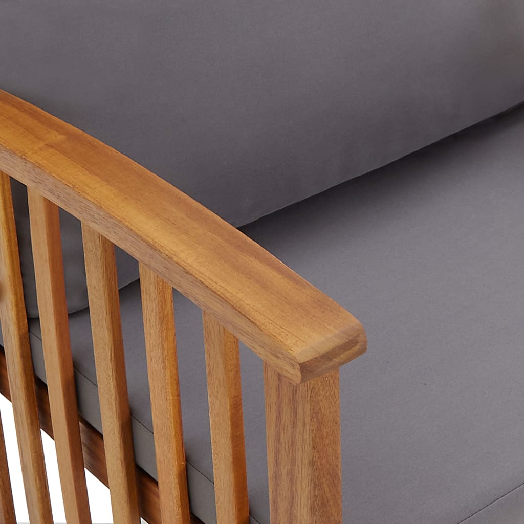 Zahradní Lavice S Poduškami 119 Cm Masivní Akáciové Dřevo